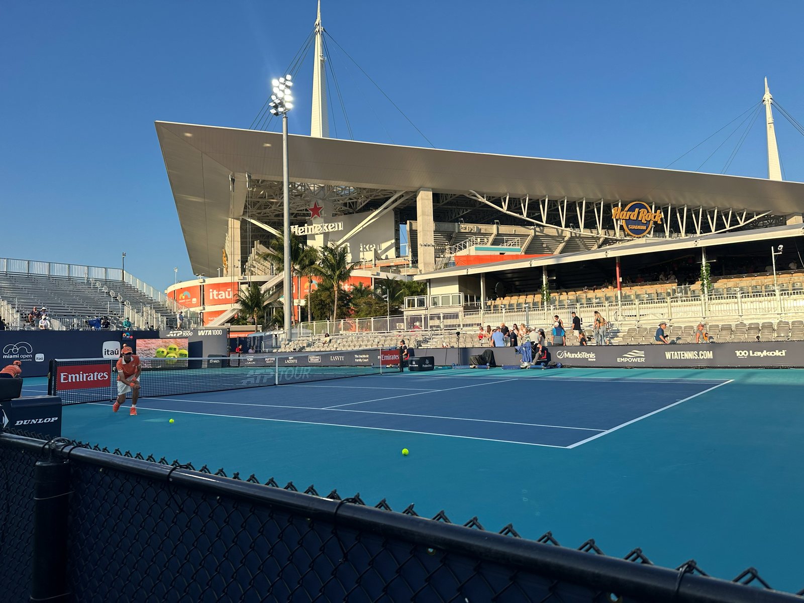 A stadium court at a tour event